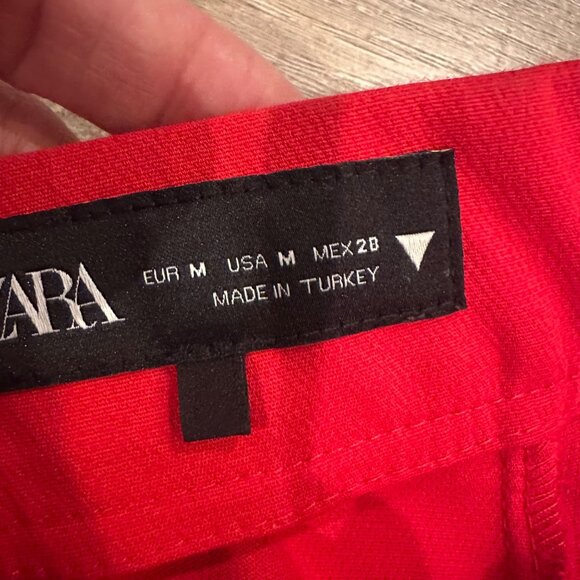 ZARA WOMENS MEDIUM RED DRESS PANTS - Picture 6 of 8